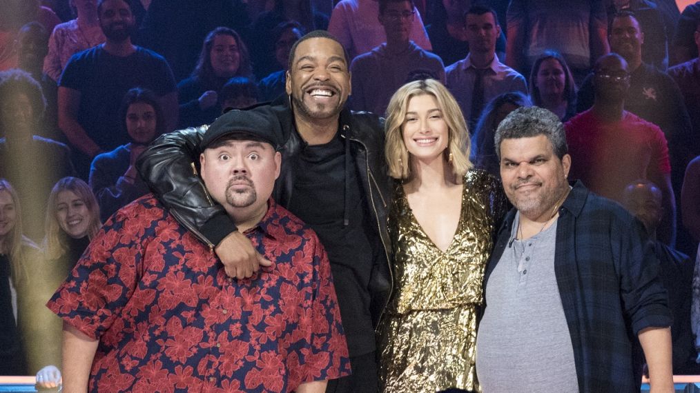 Luis Guzman vs. Gabriel Iglesias - Drop The Mic - Hosts: Method Man & Hailey Baldwin. Photo Cr: Kelsey McNeal/CBS © 2017 CBS Television Studios. All Rights Reserved.