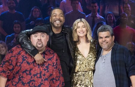 Luis Guzman vs. Gabriel Iglesias - Drop The Mic - Hosts: Method Man & Hailey Baldwin. Photo Cr: Kelsey McNeal/CBS © 2017 CBS Television Studios. All Rights Reserved.