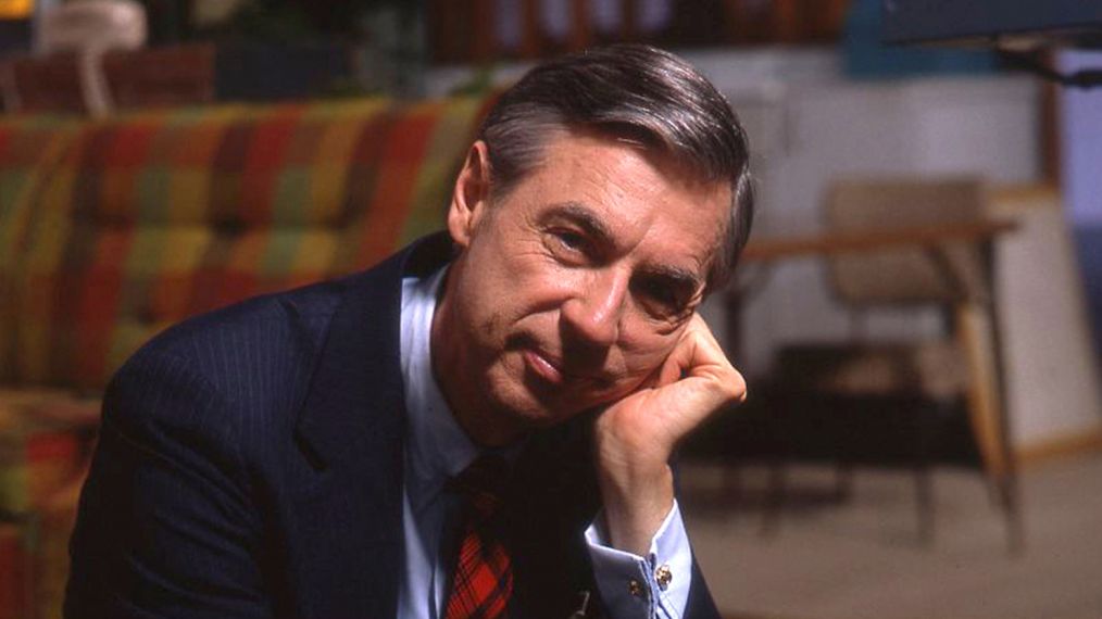 Fred Rogers on the set of Mr. Rogers' Neighborhood