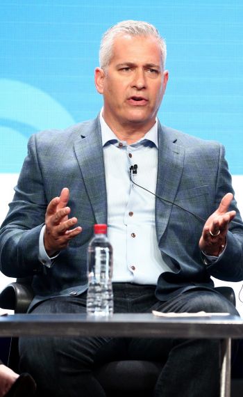 Executive producers Aaron Kaplan and Dan Kopelman of 'Me, Myself, & I' speak onstage during the CBS portion of the 2017 Summer Television Critics Association Press Tour