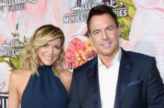 Debbie Matenopoulos and Mark Steines at the Hallmark Channel And Hallmark Movies And Mysteries Winter 2018 TCA Press Tour