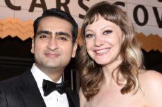 Kumail Nanjiani and Emily V. Gordon attend the 90th Annual Academy Awards Governors Ball