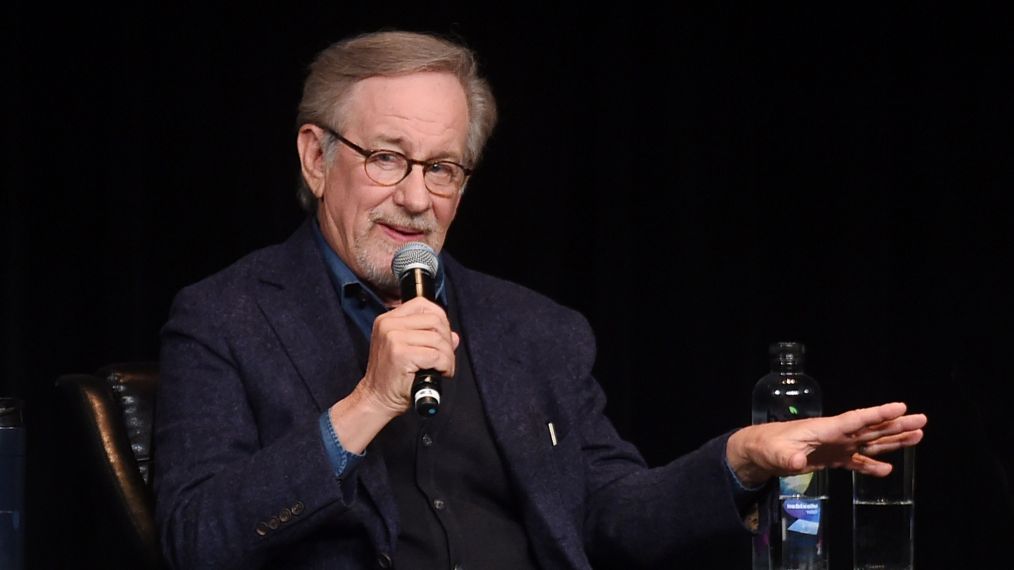 Steven Spielberg speaks onstage at the 'Schindler's List' cast reunion during the 2018 Tribeca Film Festival