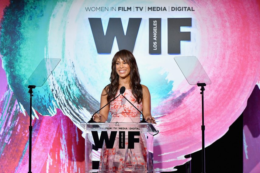 BEVERLY HILLS, CA - JUNE 13: Honoree Channing Dungey accepts The Lucy Award for Excellence in Television onstage during the Women In Film 2018 Crystal + Lucy Awards presented by Max Mara,Lancôme and Lexus at The Beverly Hilton Hotel on June 13, 2018 in Beverly Hills, California. (Photo by Emma McIntyre/Getty Images for Women In Film)