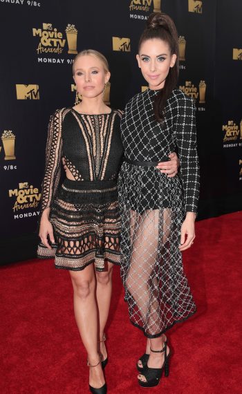 Kristen Bell and Alison Brie attend the 2018 MTV Movie And TV Awards