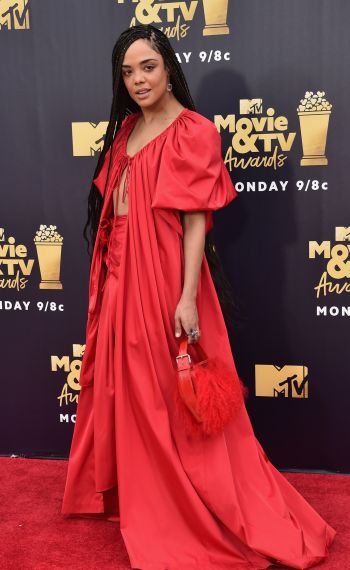 Tessa Thompson attends the 2018 MTV Movie And TV Awards