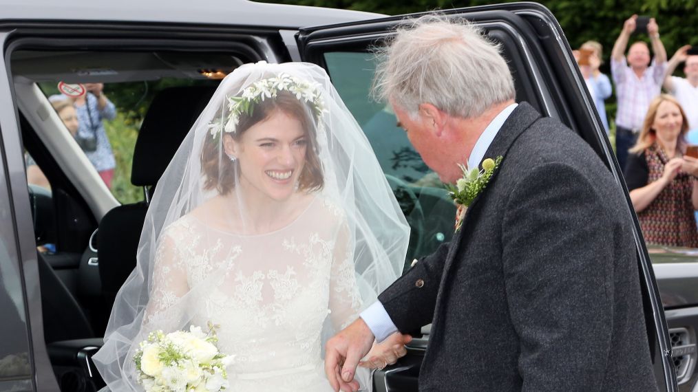 Rose Leslie at her wedding