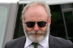 Liam Cunningham arrives at the Kit Harington and Rose Leslie wedding