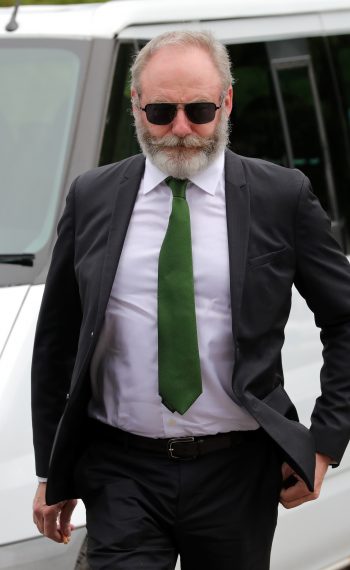 Liam Cunningham arrives at the Kit Harington and Rose Leslie wedding