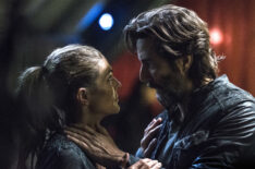 Paige Turco as Abigail Griffin and Henry Ian Cusick as Marcus Kane in The 100 - 'Stealing Fire'