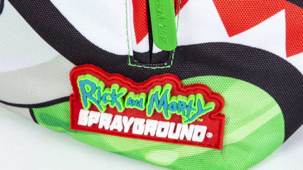 sprayground backpack rick and morty