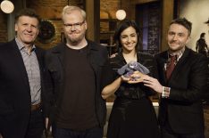 Joe Kernen, Jim Gaffigan, Alanna Masterson and Chris Hardwick - Talking Dead _ Season 4, Episode 10