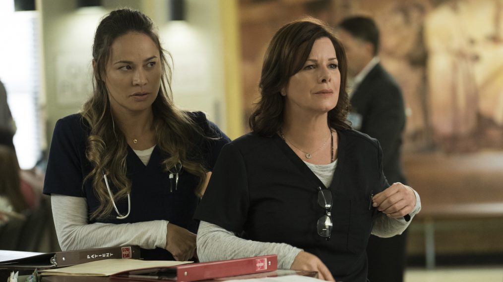 Moon Bloodgood and Marcia Gay Harden in Code Black