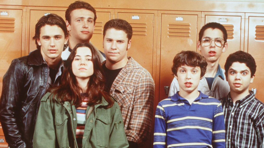 Freaks and Geeks cast - James Franco, Jason Segel, Linda Cardellini, Seth Rogen, John Francis Daley, Martin Starr, Samm Levine