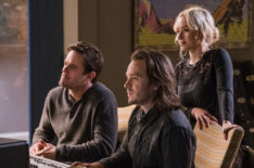 Nashville - Charles Esten, Jonathan Jackson, and Hayden Panettiere at a soundboard