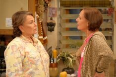 Roseanne Barr and Laurie Metcalf