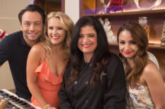 Jonathan Sadowski, Emily Osment, Alex Guarnaschelli, and Aimee Carrero in 'Young & Hungry'