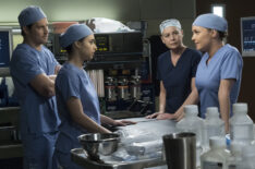 Giacomo Gianniotti, Jeanine Mason, Ellen Pompeo, Camilla Luddington in Grey's Anatomy