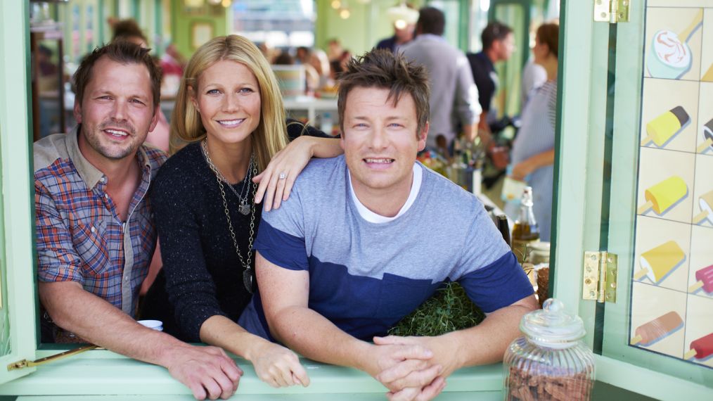 Jamie and Jimmy's Food Fight Club - Jimmy Doherty, Gwyneth Paltrow, and Jamie Oliver