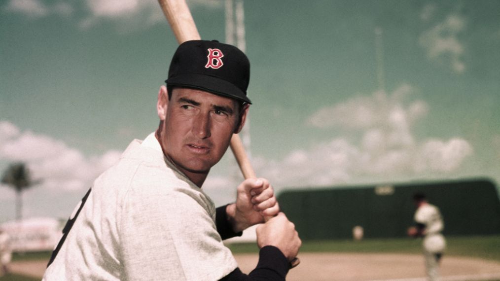 Ted Williams of Boston Red Sox in Batting Stance