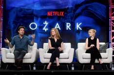 Jason Bateman, Laura Linney, and Julia Garner at Netflix TCA 2018