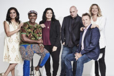 Maneet Chauhan, Marcus Samuelsson, Alex Guarnaschelli, Chris Santos, Marc Murphy and Amanda Freitag from Chopped on the Food Network of Chopped at TCA 2018