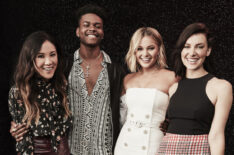 The stars of Cloak & Dagger: Ally Maki, Aubrey Joseph, Olivia Holt, and Emma Lahana