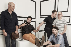 Jon Gries, Ahmed Bharoocha, Daniel Stessen, Nicholas Rutherford and Mark Proksch of Dream Corp at Comic-Con