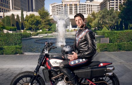Motorsports superstar Travis Pastrana riding the Indian Scout FTR750 for HISTORY's Evel Live airing live on July 8. PH_F. Scott Schafer 1