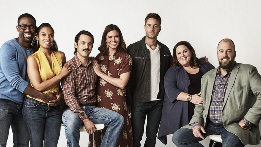 THIS IS US -- Season: 2 -- Pictured: (l-r) Sterling K Brown as Randall, Susan Kelechi Watson as Beth, Milo Ventimiglia as Jack, Mandy Moore as Rebecca, Justin Hartley as Kevin, Chrissy Metz as Kate, Chris Sullivan as Toby -- (Photo by: Maarten de Boer/NBC)