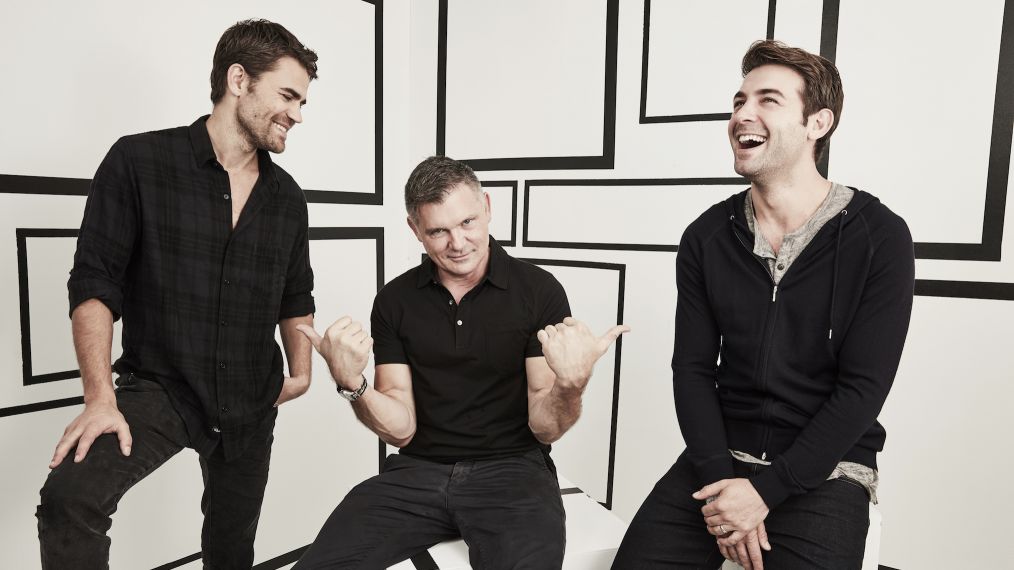 Paul Wesley, Kevin Williamson and James Wolk