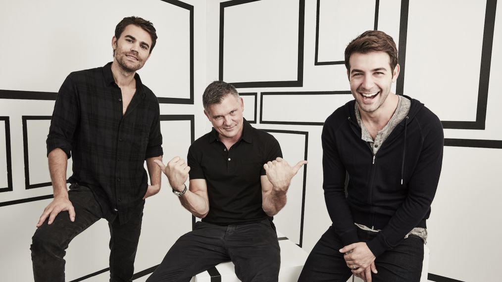 Paul Wesley, Kevin Williamson, and James Wolk