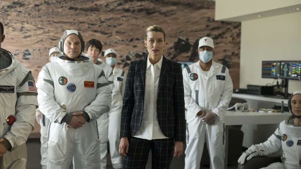 THE FIRST -- Sean Penn leads an ensemble cast in this near-future drama about a crew of astronauts attempting to become the first humans on Mars. Under the direction of visionary aerospace magnate Laz Ingram (Natascha McElhone), the crew contends with peril and personal sacrifice as they undertake the greatest pioneering feat in human history. Laz Ingram (Natascha McElhone), shown. (Photo by: Paul Schrimaldi/Hulu)