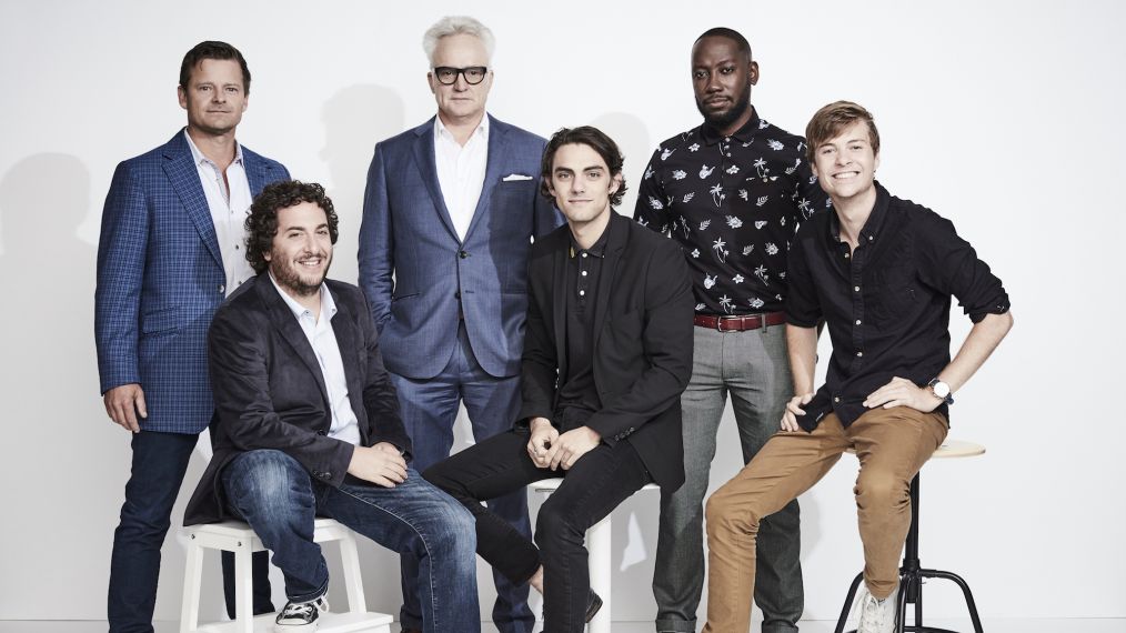 Steve Zahn, Oliver Cooper, Bradley Whitford, Dakota Shapiro, Lamorne Morris, and John Karna from Valley of the Boom on National Geographic at TCA 2018