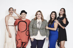 Mishel Prada, Ser Anzoategui, Tanya Saracho, Chelsea Rendon, and Melissa Barrera from Vida on Starz