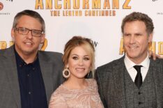 Adam McKay, Christina Applegate, and Will Ferrell attend the UK premiere of 'Anchorman 2: The Legend Continues' on December 11, 2013 in London