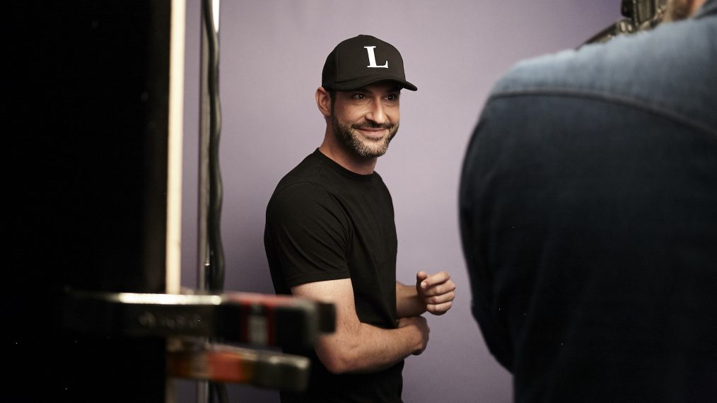 Tom Ellis behind the scenes in the TV Insider Comic-Con studio