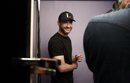 Tom Ellis behind the scenes in the TV Insider Comic-Con studio