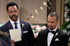 Neil Winters (Kristoff St. John) and Devon Hamilton (Bryton James) in The Young and the Restless