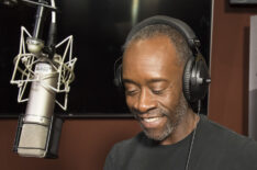 Don Cheadle recording for the role of Donald Duck's voicebox in Disney's Ducktales