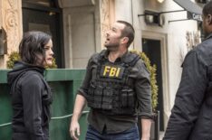 Jaimie Alexander as Jane Doe, Sullivan Stapleton as Kurt Weller in Blindspot - Season 3