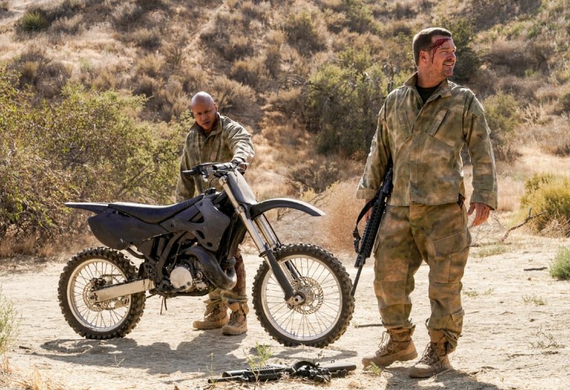 "To Live And Die In Mexico" -- Pictured: LL COOL J (Special Agent Sam Hanna) and Chris O'Donnell (Special Agent G. Callen). Gravely injured and unable to communicate to the team in Los Angeles, Callen, Sam and Kensi, with an unconscious Deeks in tow, search for help and a way home during their off-the-books mission in Mexico, on the tenth series premiere of NCIS: LOS ANGELES, Sunday, Sept. 30 (9:30-10:30, ET/PT), on the CBS Television Network. Photo: Robert Voets/CBS ÃÂ©2018 CBS Broadcasting, Inc. All Rights Reserved.