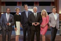 Shark Tank - Daymond John, Barbara Corcoran, Mark Cuban, Kevin O'Leary, Lori Greiner and Robert Herjavec are the 'Sharks' on ABC's 'Shark Tank.' (ABC/Patrick Ecclesine)