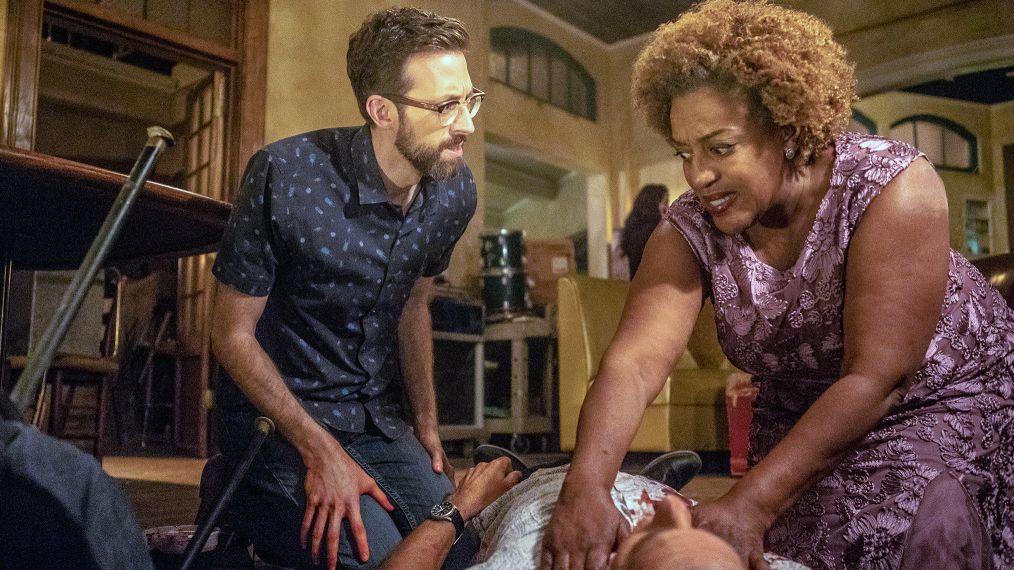 NCIS: NEW ORLEANS - 'See You Soon' -- Coverage of the CBS series NCIS: NEW ORLEANS, scheduled to air on the CBS Television Network. Pictured L-R: Rob Kerkovich as Forensic Scientist Sebastian Lund, Scott Bakula as Special Agent Dwayne Pride, and CCH Pounder as Dr. Loretta Wade