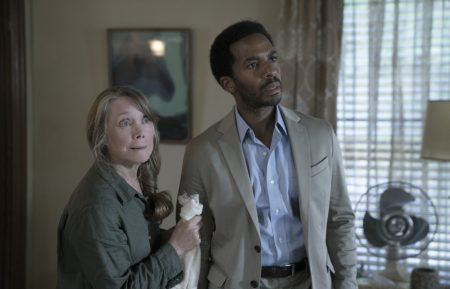 CASTLE ROCK -- 'Severance' - Episode 101 - An anonymous phone call lures death-row attorney Henry Denver back to his home town of Castle Rock, Maine. Ruth Deaver (Sissy Spacek) and Henry Deaver (Andre Holland) shown. (Photo by: Patrick Harbron/Hulu)