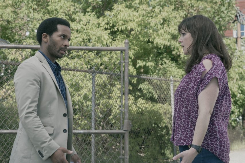 CASTLE ROCK -- "Habeas Corpus" - Episode 102 - Henry gets a new client at Shawshank Prison. Henry Deaver (Andre Holland) and Molly Strand (Melanie Lynskey) shown. (Photo by: Seacia Pavao/Hulu)