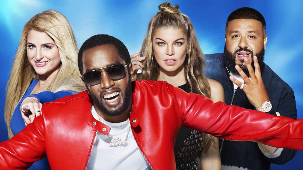 HE FOUR: BATTLE FOR STARDOM: L-R: Meghan Trainor, Sean “Diddy” Combs, Fergie and DJ Khalid. CR: Brian Bowen Smith / FOX. © 2018 FOX Broadcasting.