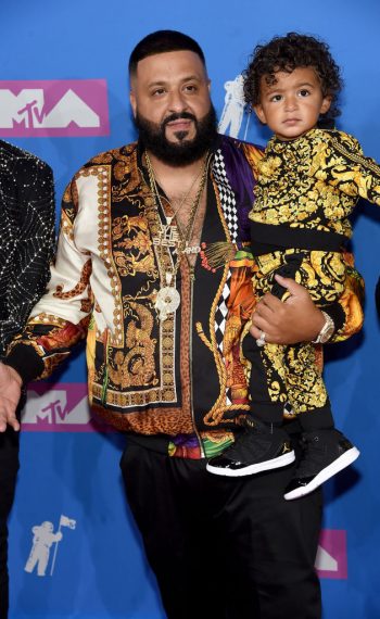 DJ Khaled and son Asahd attend the 2018 MTV Video Music Awards