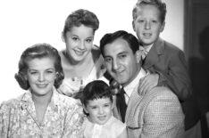 The Danny Thomas Show - Marjorie Lord as Kathy Williams, Sherry Jackson (age 15) as Terry Williams, Angela Cartwright (almost age 5) as Linda Williams, Danny Thomas as Danny Williams, and Rusty Hamer (age 10) as Rusty Williams