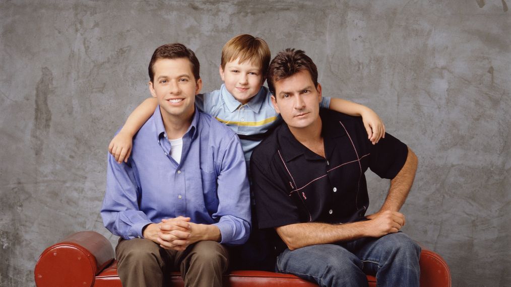 Jon Cryer, Angus T. Jones, and Charlie Sheen in 'Two And A Half Men'